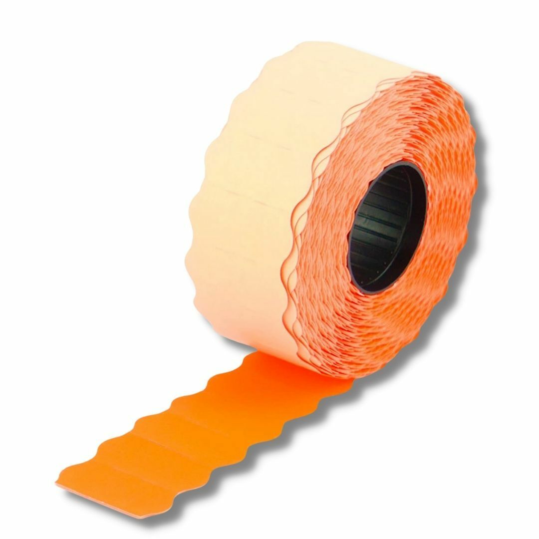 Taśma do metkownicy (5) jednorzędowa fala (26x12) fluor pomarańczowa ( METO )